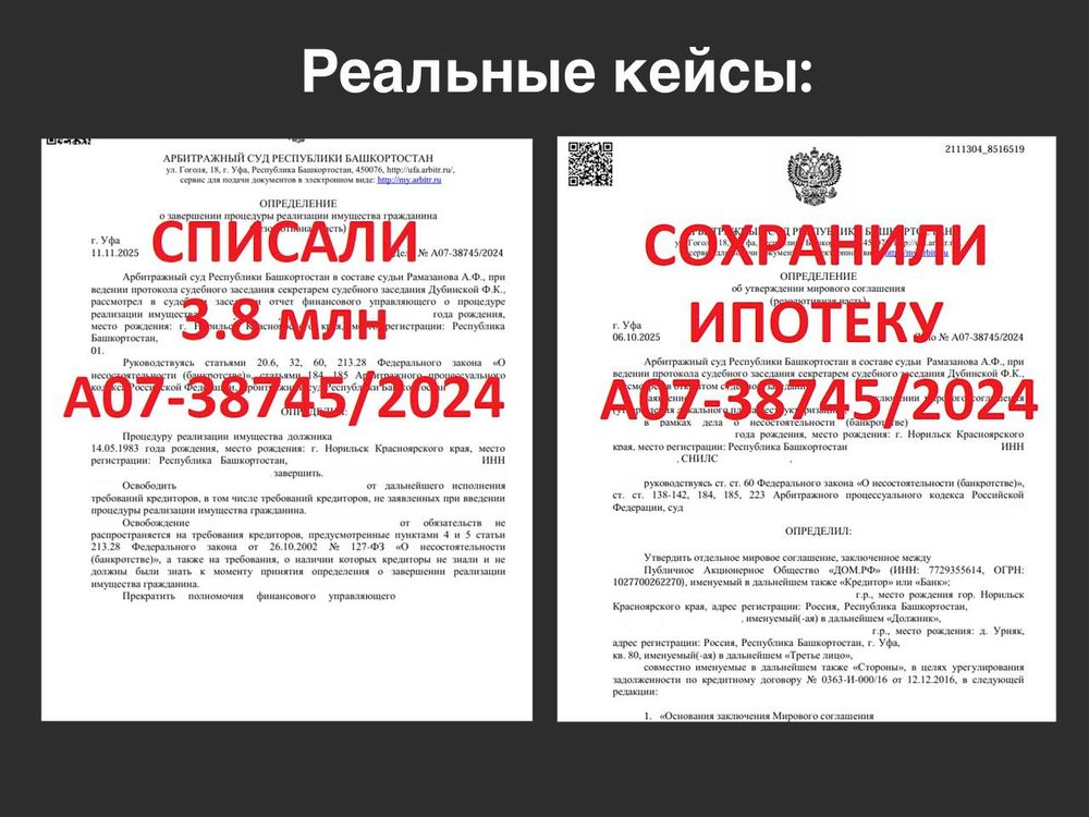 Определение суда о списании долга по делу о банкротстве